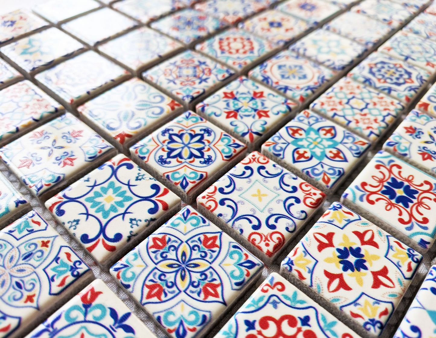 Classic Moroccan Multi Colour Square Mosaic Wall Tile