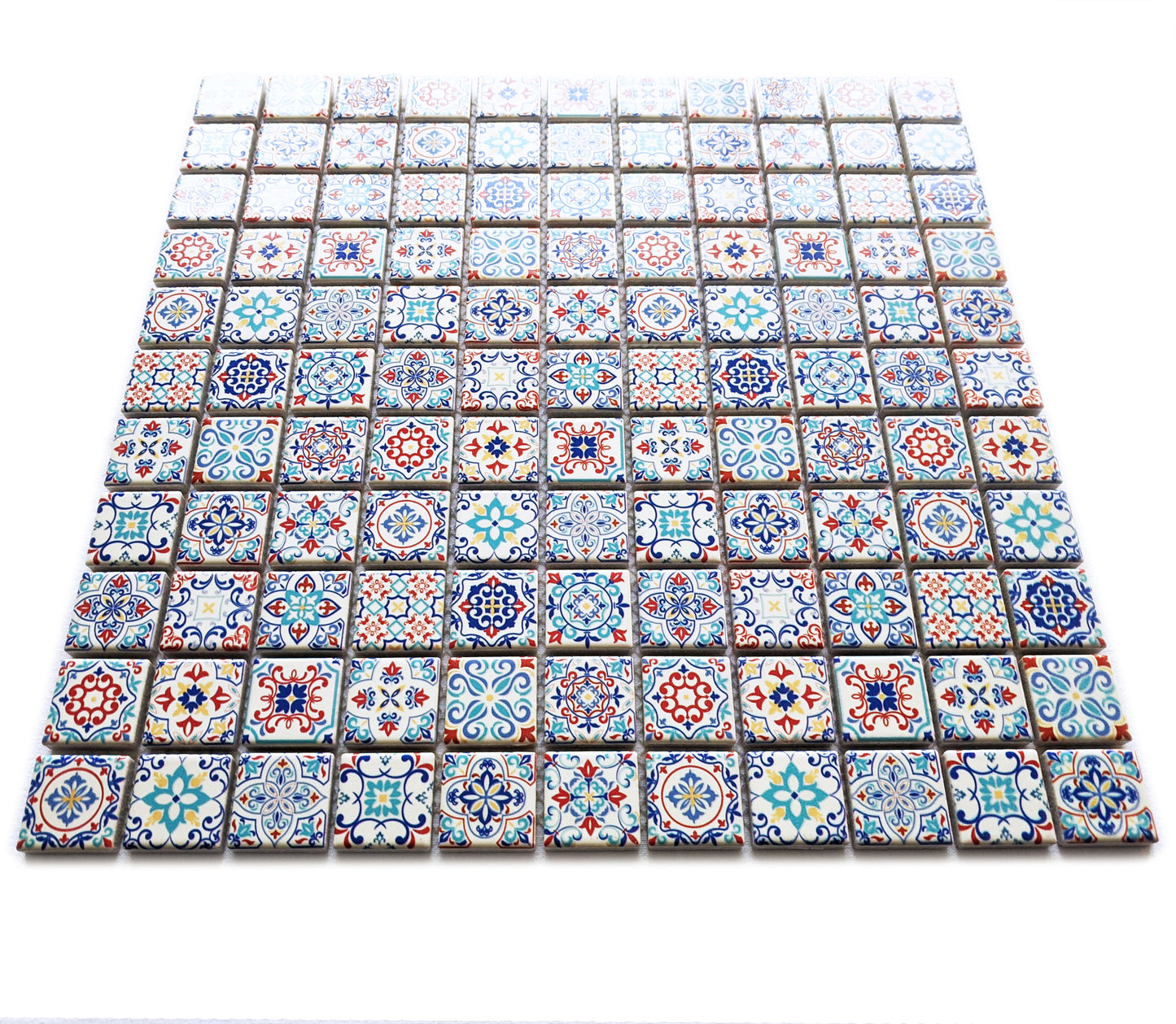 Classic Moroccan Multi Colour Square Mosaic Wall Tile