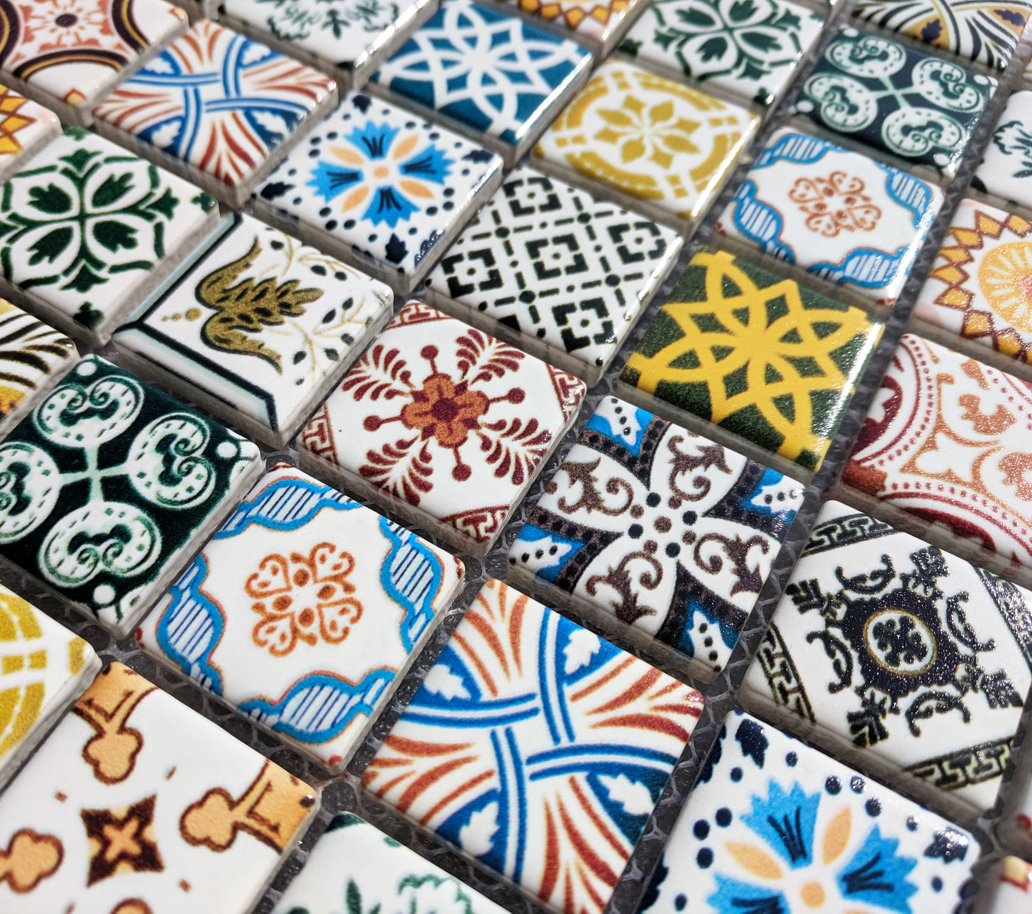Multi Colour Traditional Moroccan Ceramic Mosaic Wall Tile