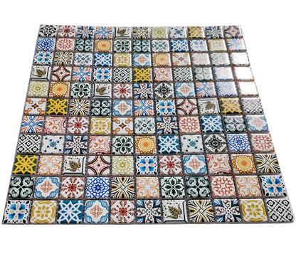 Multi Colour Traditional Moroccan Ceramic Mosaic Wall Tile