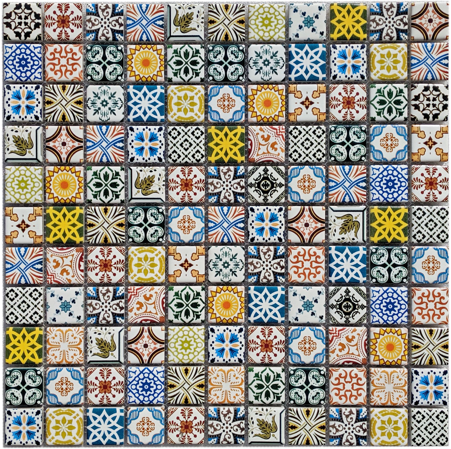 Multi Colour Traditional Moroccan Ceramic Mosaic Wall Tile