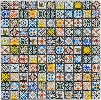 Multi Colour Traditional Moroccan Ceramic Mosaic Wall Tile