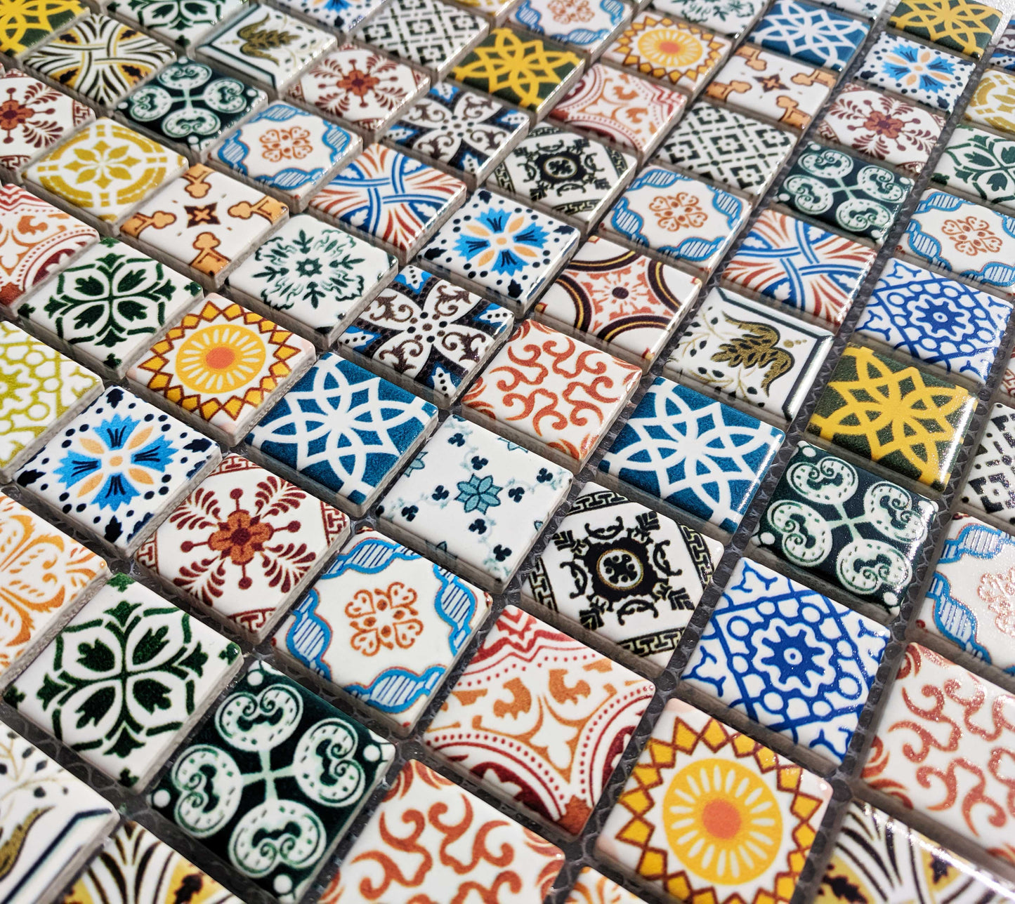Multi Colour Traditional Moroccan Ceramic Mosaic Wall Tile